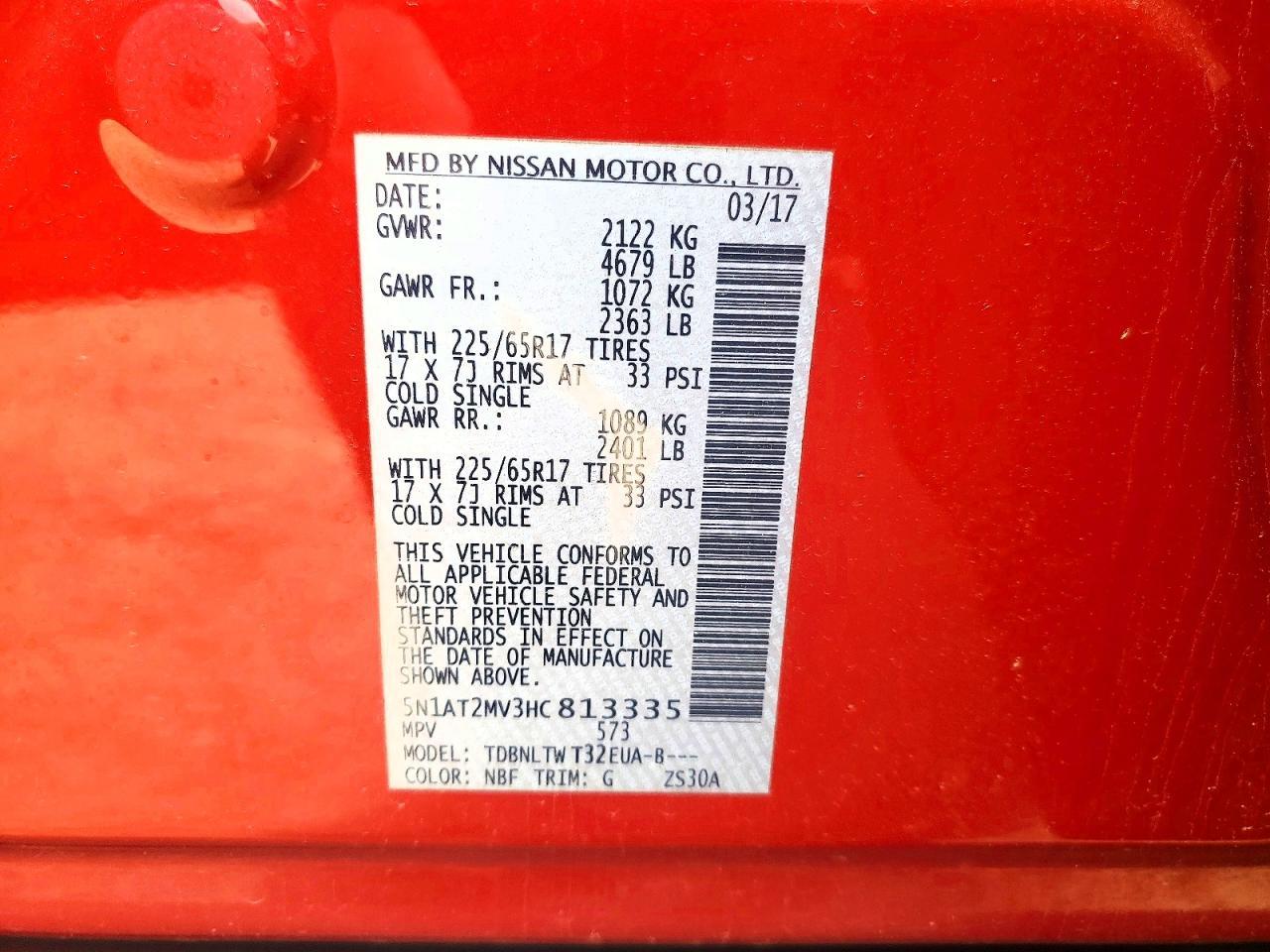 2017 Nissan Rogue Sv - zdjęcie 13