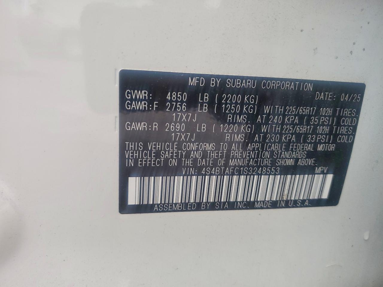 2025 Subaru Outback Premium - zdjęcie 13