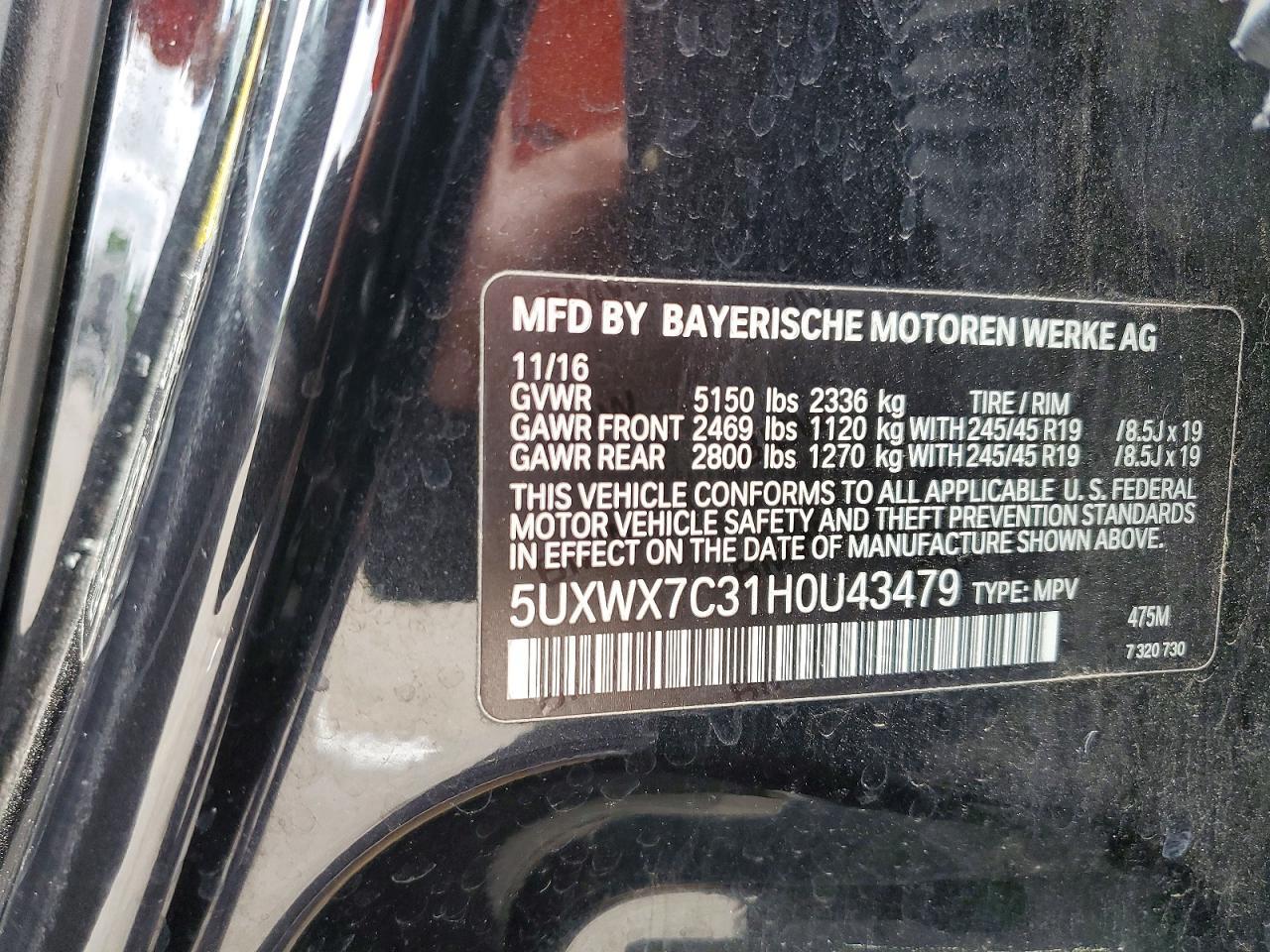 2017 BMW X3 xDrive35I - zdjęcie 13