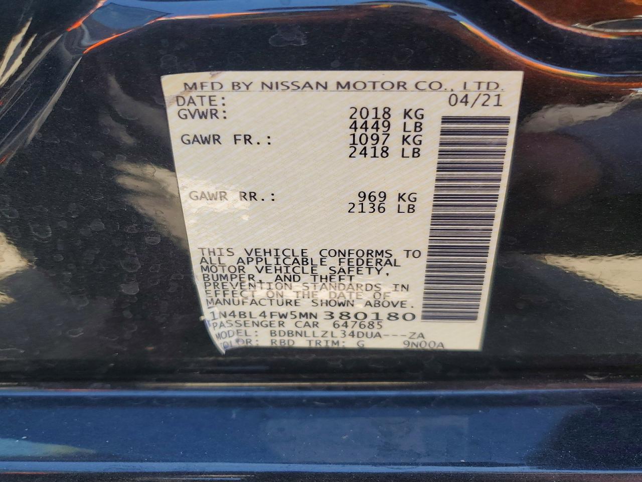 2021 Nissan Altima Platinum - zdjęcie 12