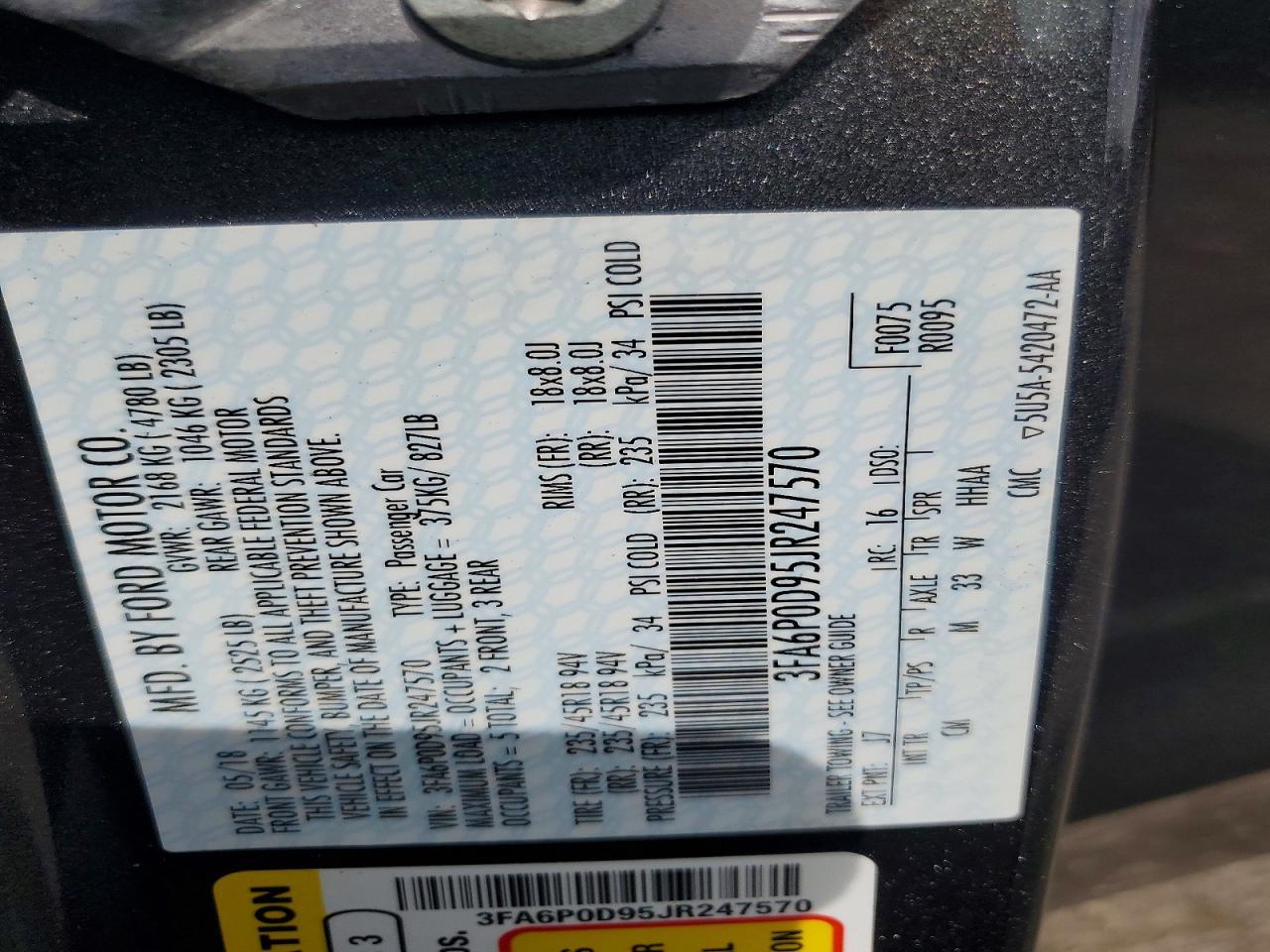 2018 Ford Fusion Titanium - zdjęcie 12