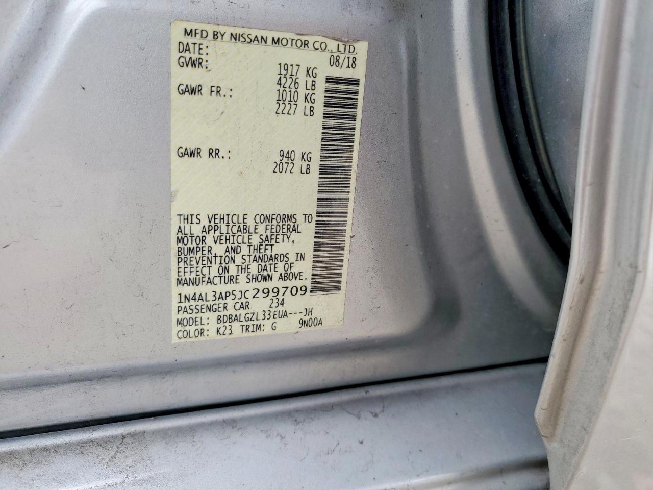 2018 Nissan Altima 2.5 S - zdjęcie 13