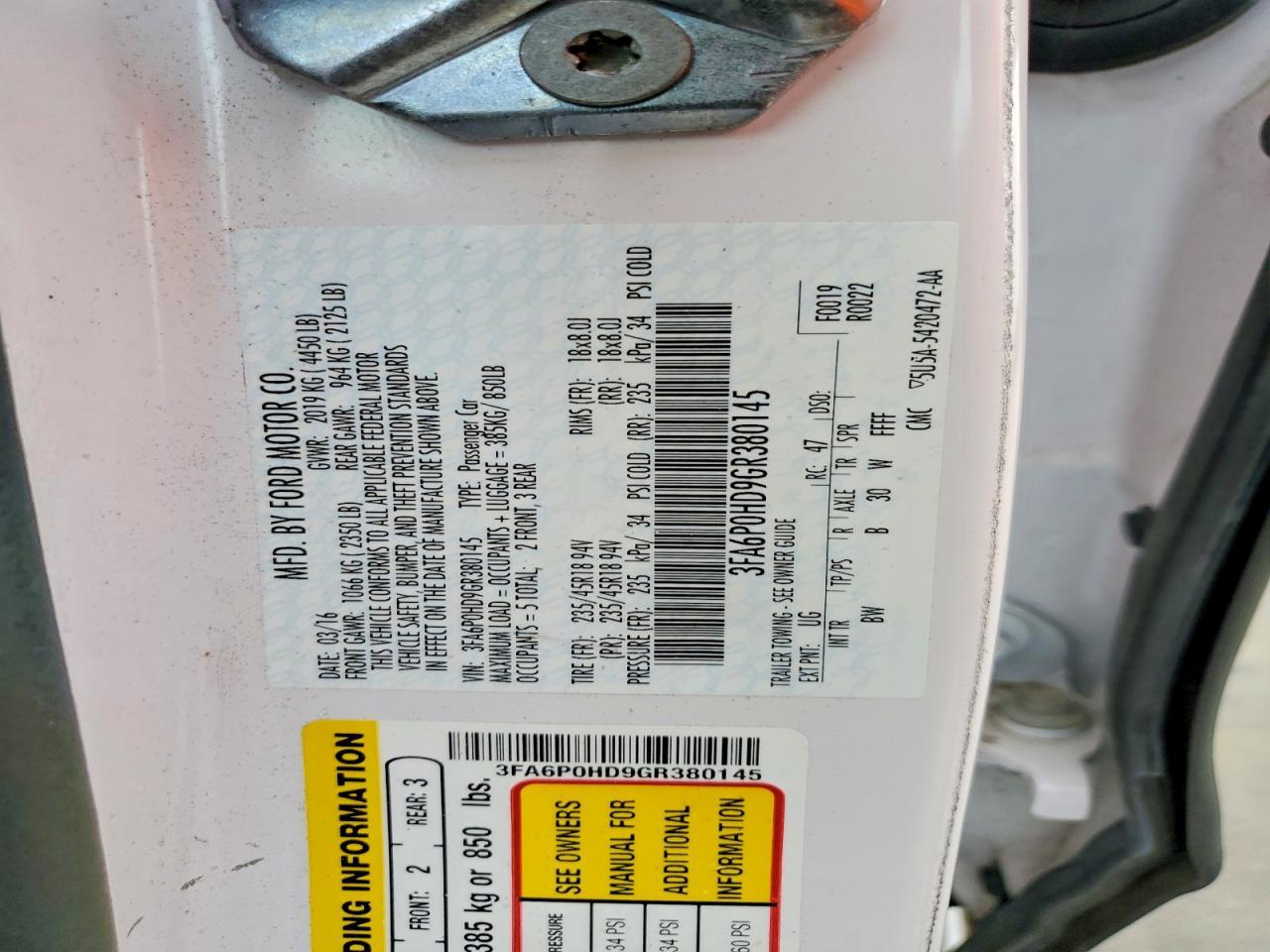 2016 Ford Fusion Se - zdjęcie 12