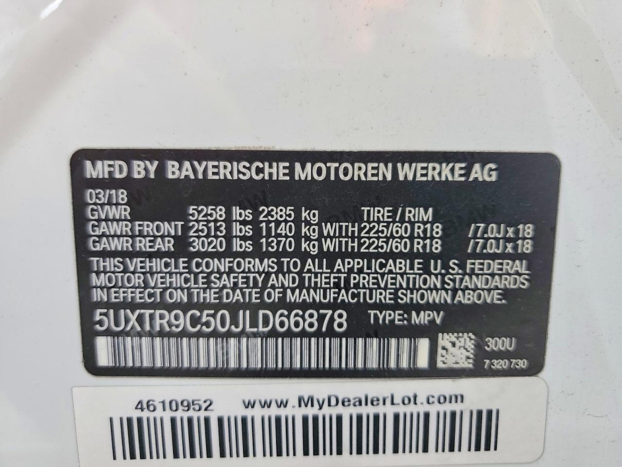 2018 BMW X3 xDrive30I - zdjęcie 13