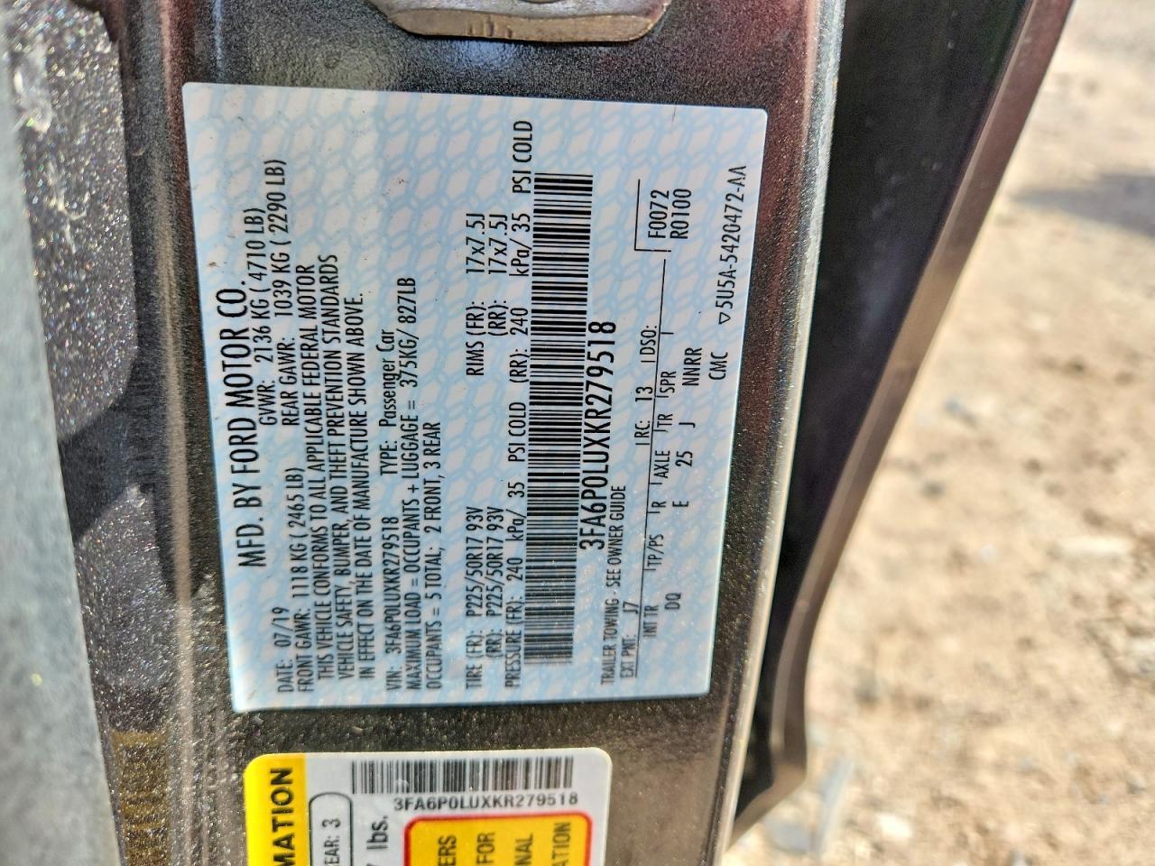2019 Ford Fusion Se - zdjęcie 12