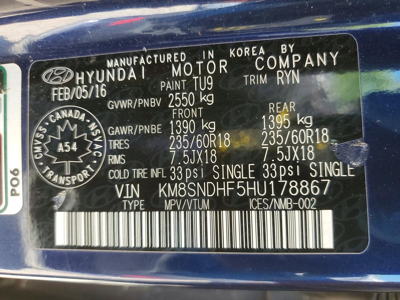 2017 Hyundai Santa Fe Se - zdjęcie 13