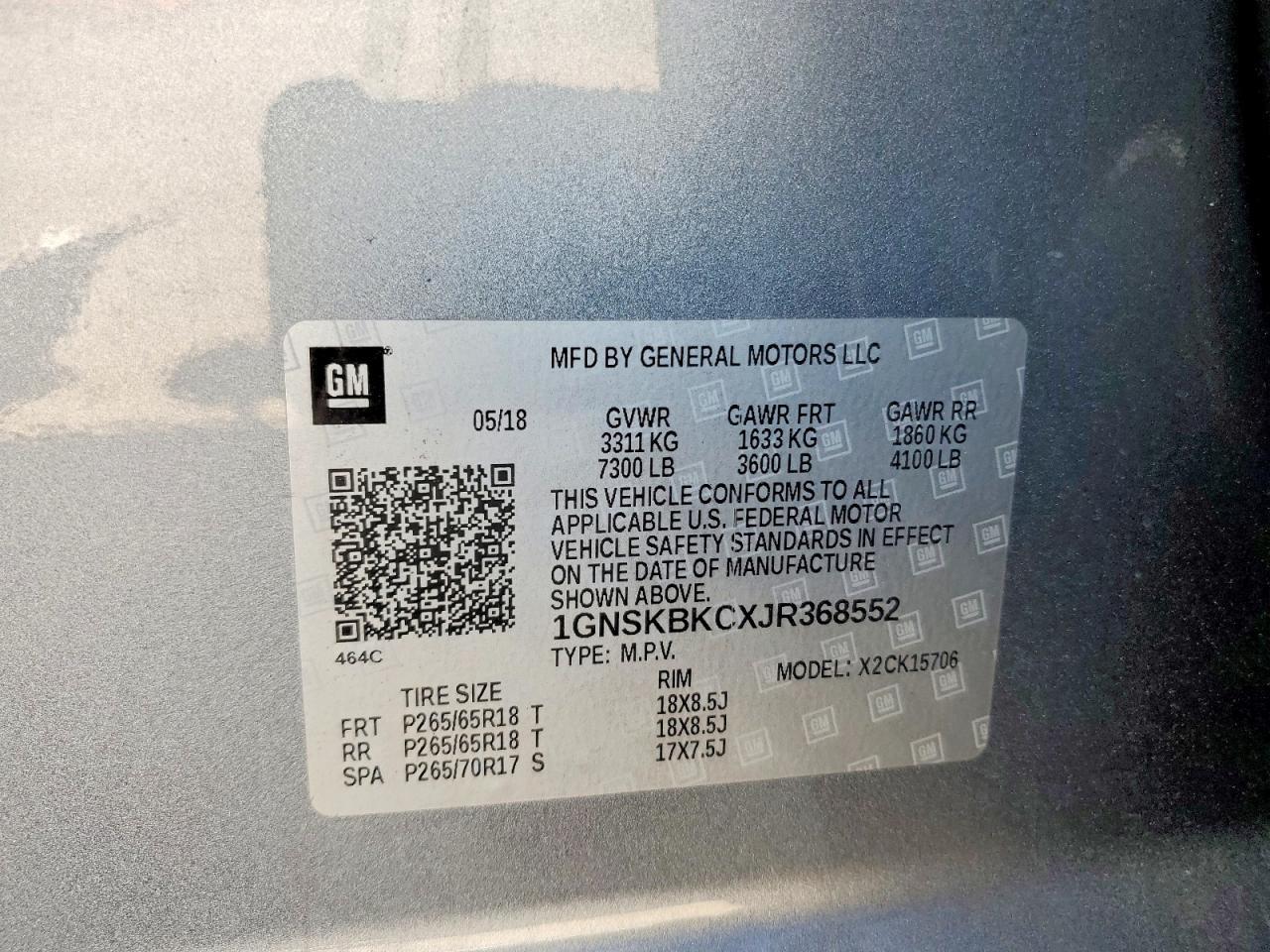 2018 Chevrolet Tahoe K1500 Lt - zdjęcie 13