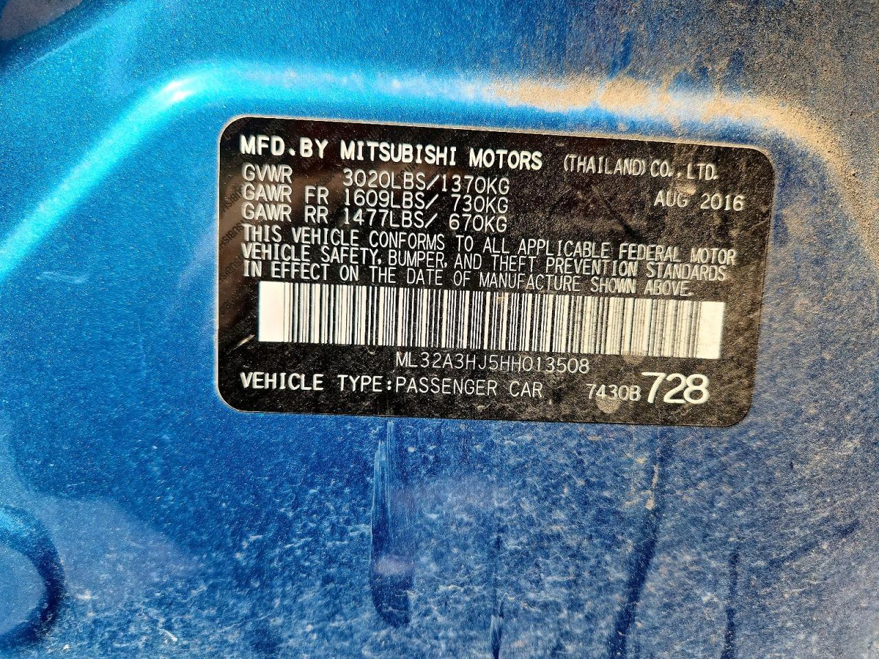 2017 Mitsubishi Mirage Es - zdjęcie 12