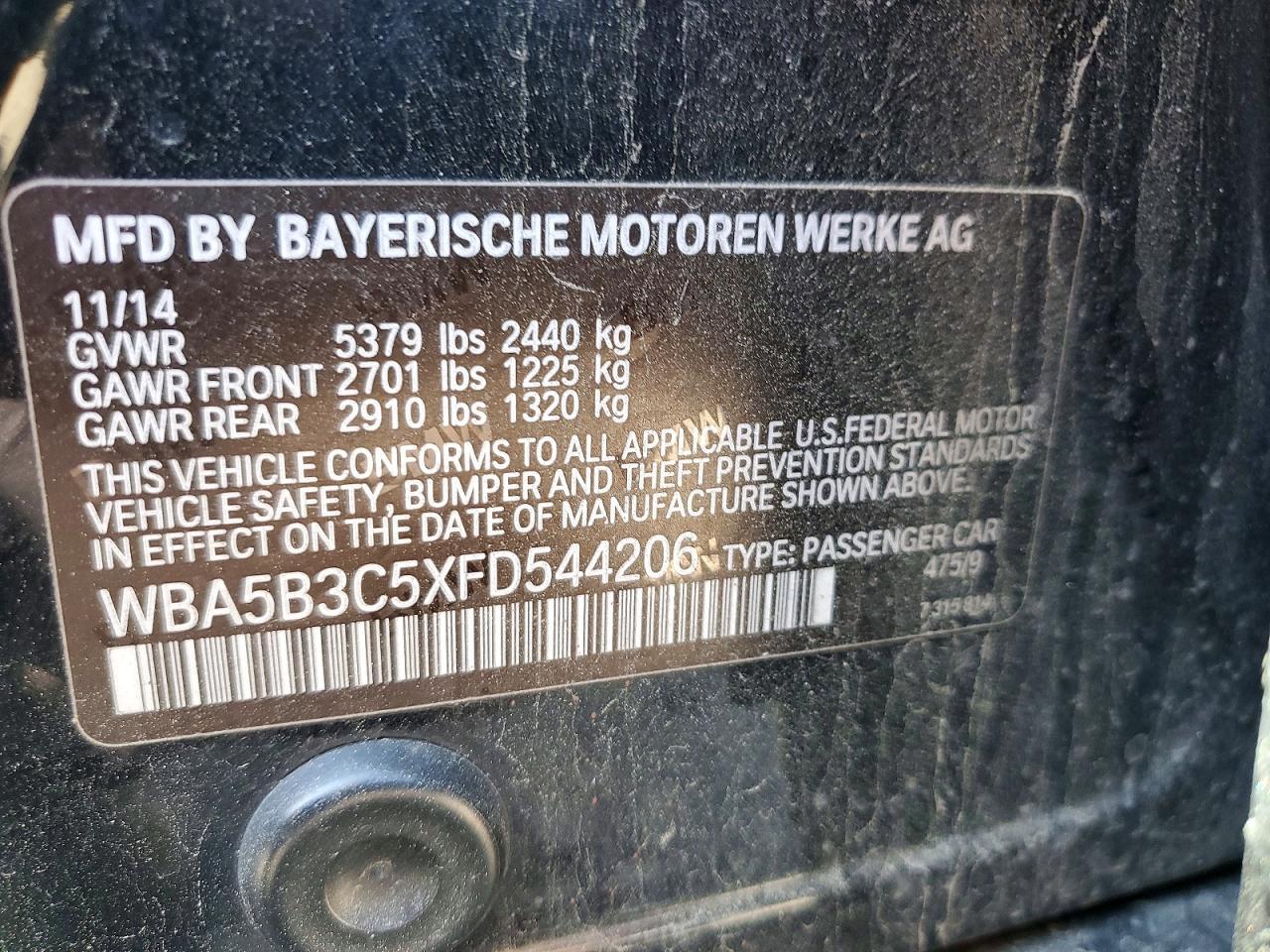 2015 BMW Seria 5 535i - zdjęcie 12