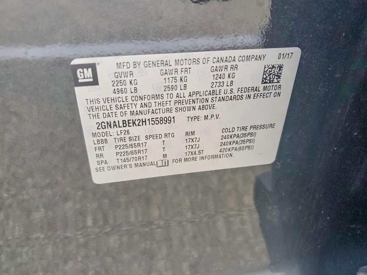 2017 Chevrolet Equinox Ls - zdjęcie 13