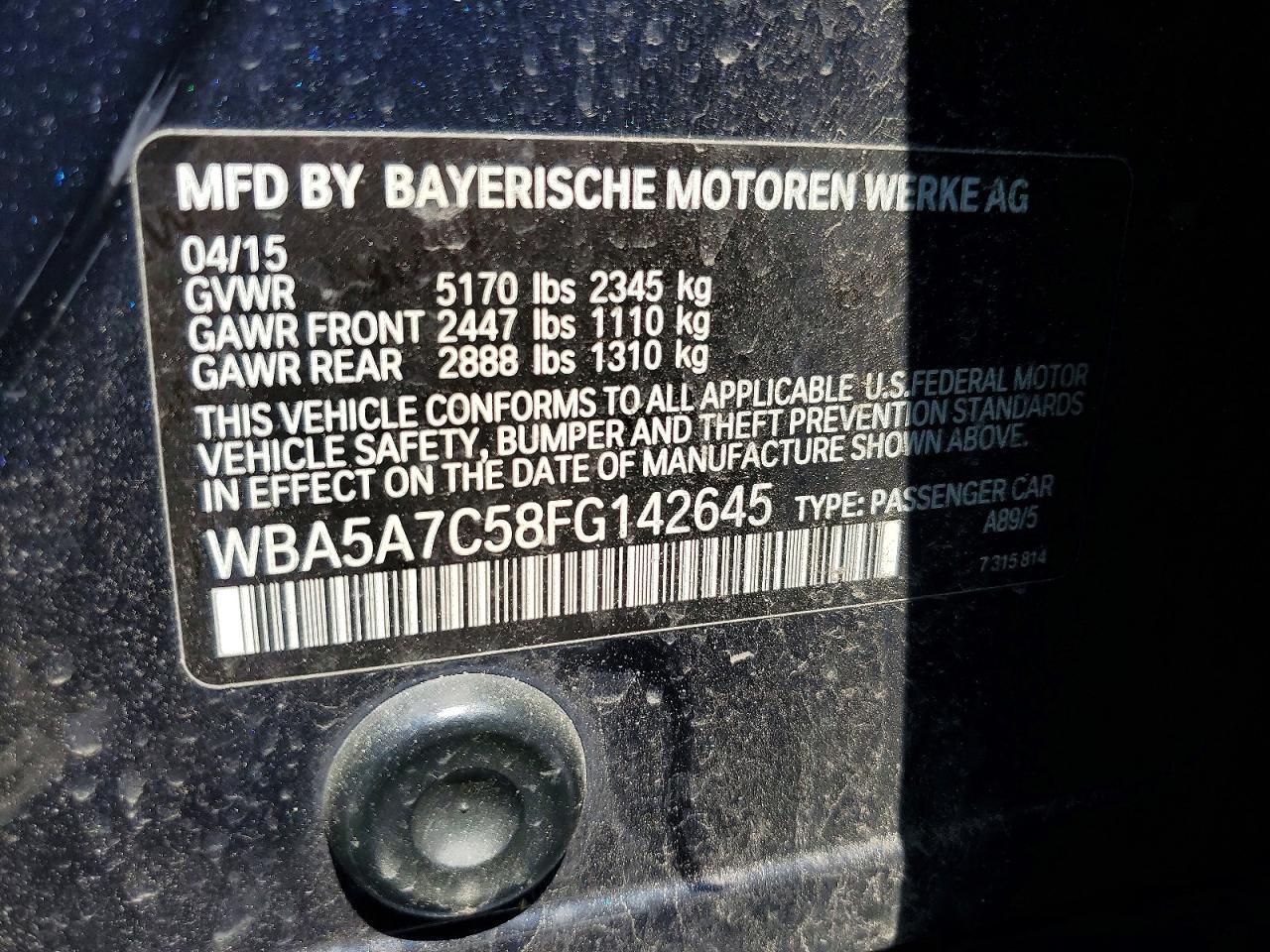 2015 BMW Seria 5 528i - zdjęcie 12