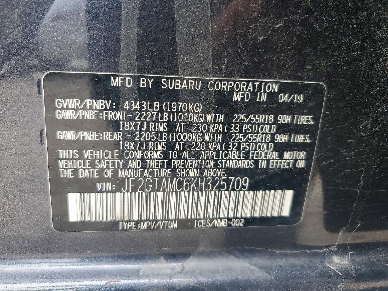 2019 Subaru Crosstrek Limited - zdjęcie 12
