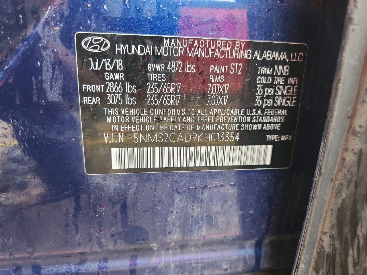 2019 Hyundai Santa Fe Se - zdjęcie 12