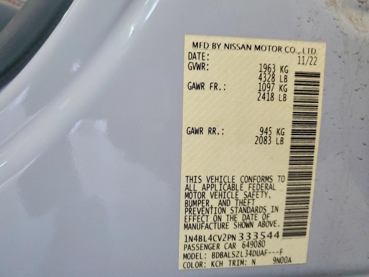 2023 Nissan Altima Sr - zdjęcie 13