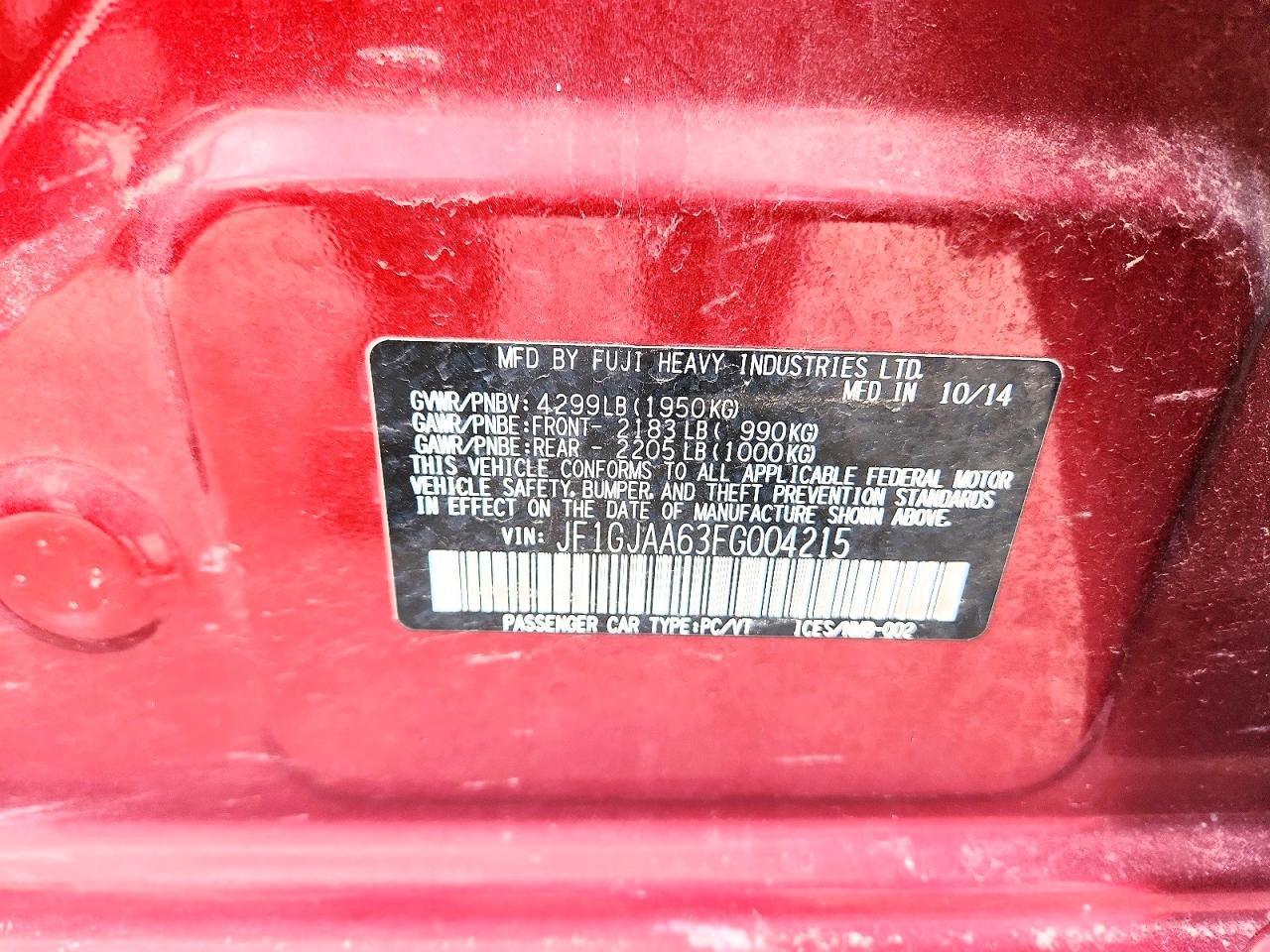 2015 Subaru Impreza - zdjęcie 12