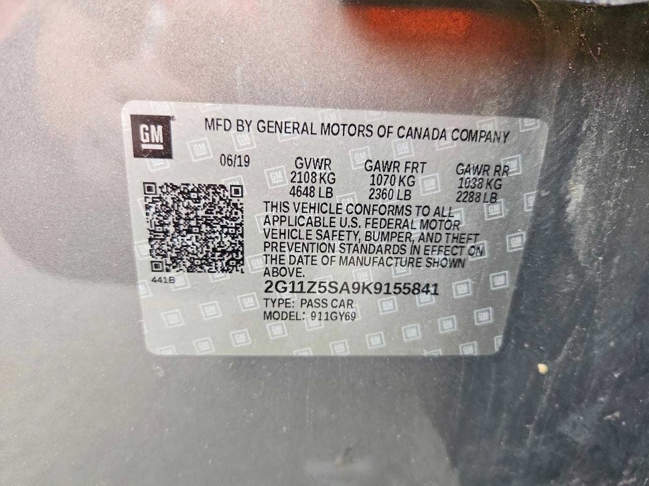 2019 Chevrolet Impala - zdjęcie 12