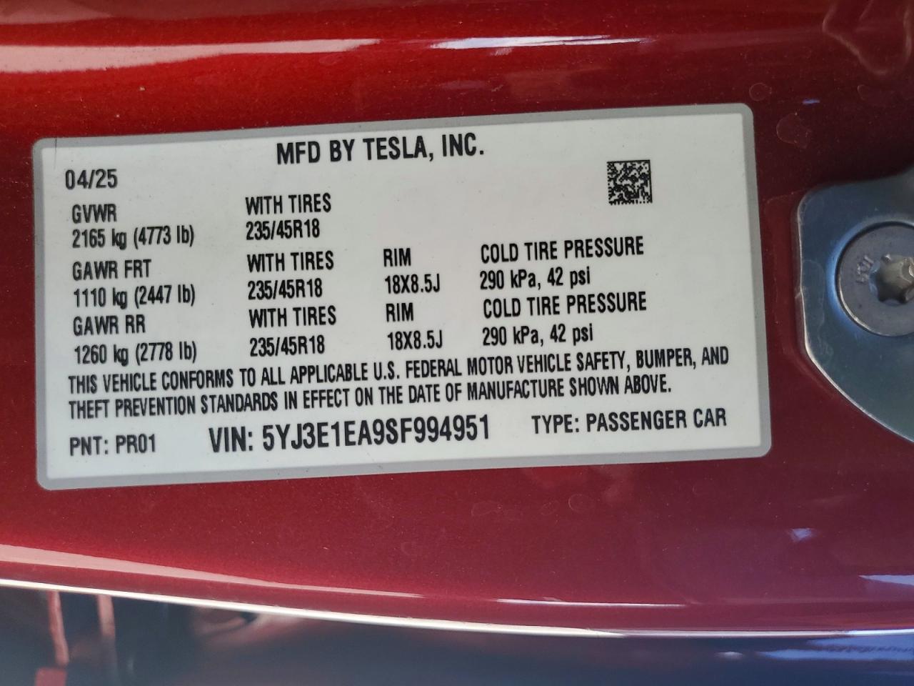 2025 Tesla Model 3 - zdjęcie 12
