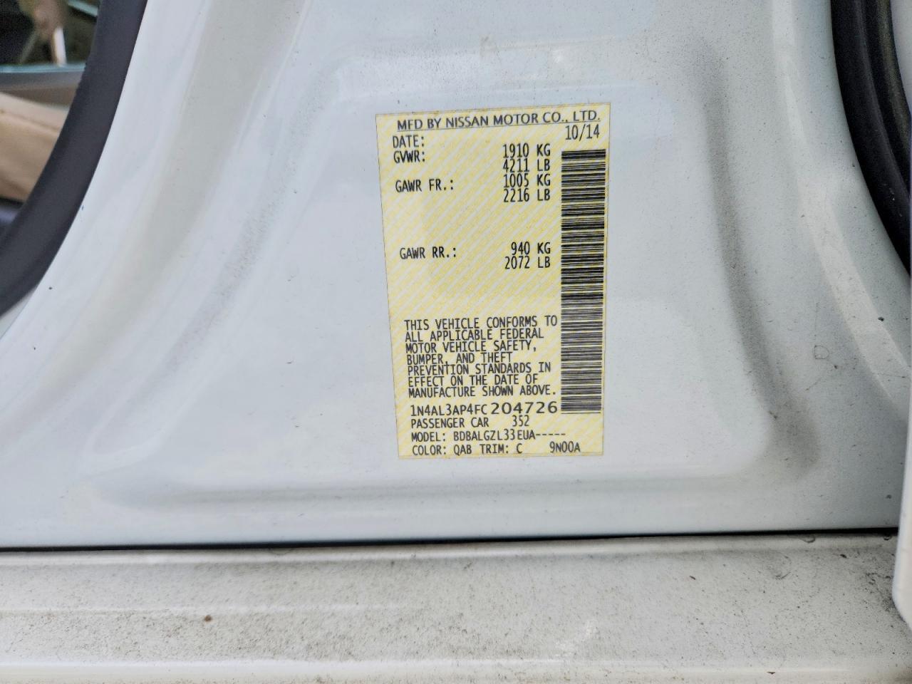 2015 Nissan Altima 2.5 - zdjęcie 23