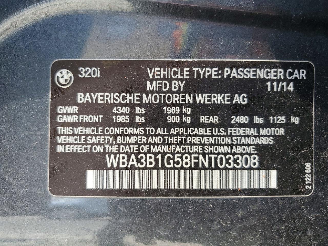 2015 BMW 320 I - zdjęcie 12