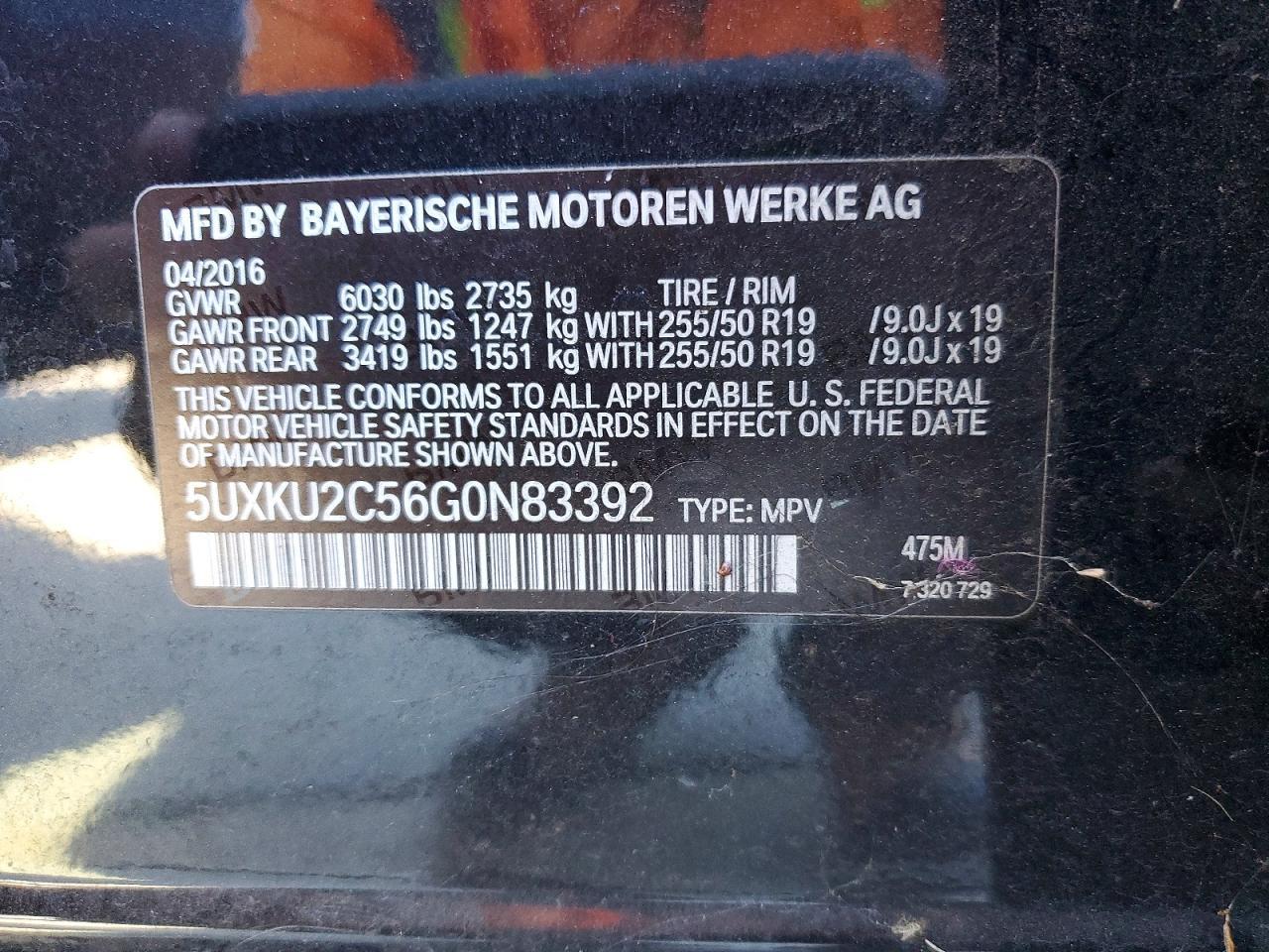 2016 BMW X6 xDrive35I - zdjęcie 13