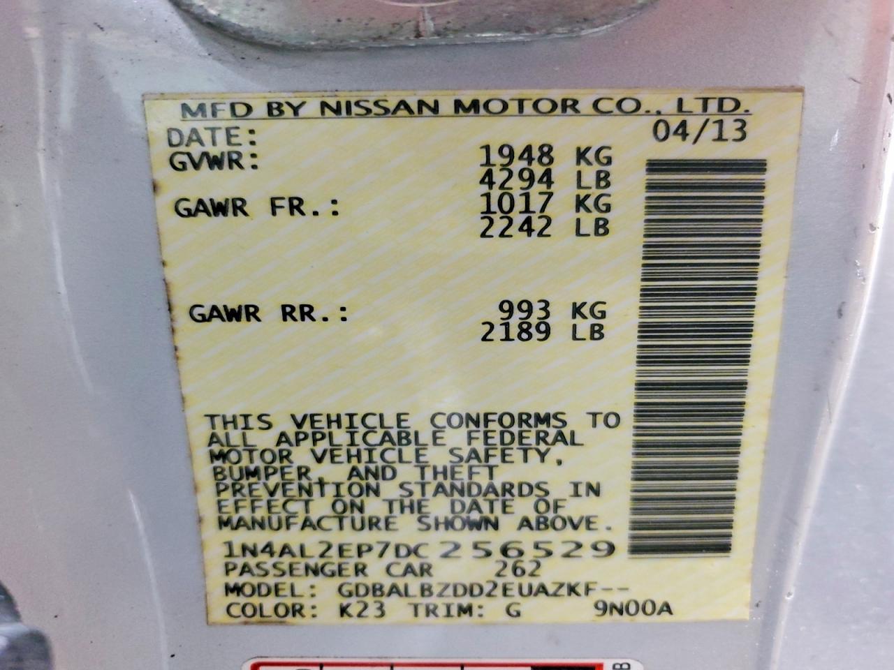 2013 Nissan Altima S - zdjęcie 13