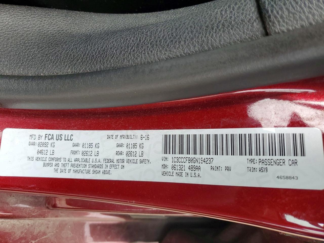 2016 Chrysler 200 Lx - zdjęcie 13