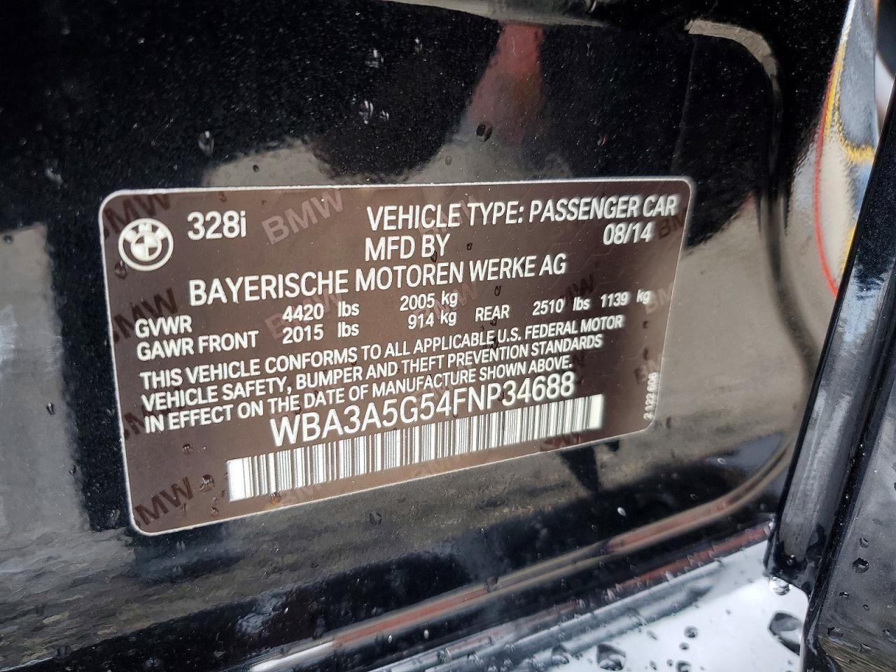 2015 BMW 328 I - zdjęcie 12