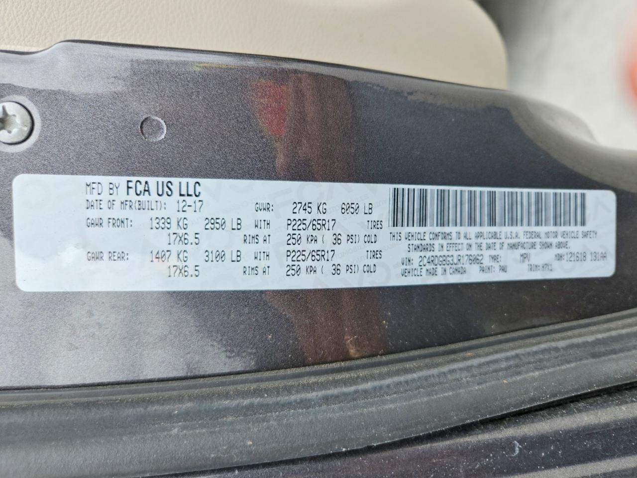 2018 Dodge Grand Caravan Se - zdjęcie 14