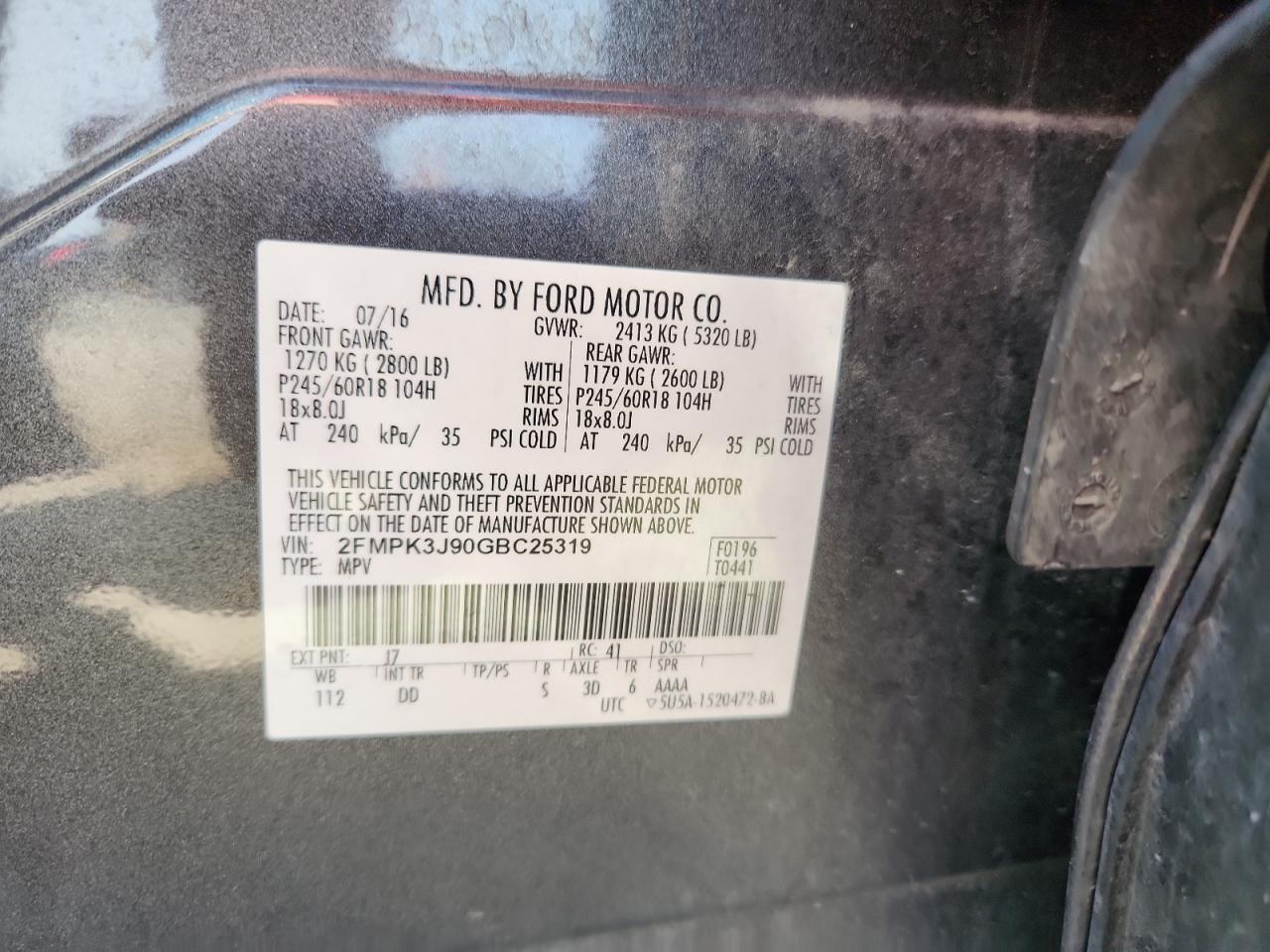 2016 Ford Edge Sel - zdjęcie 13