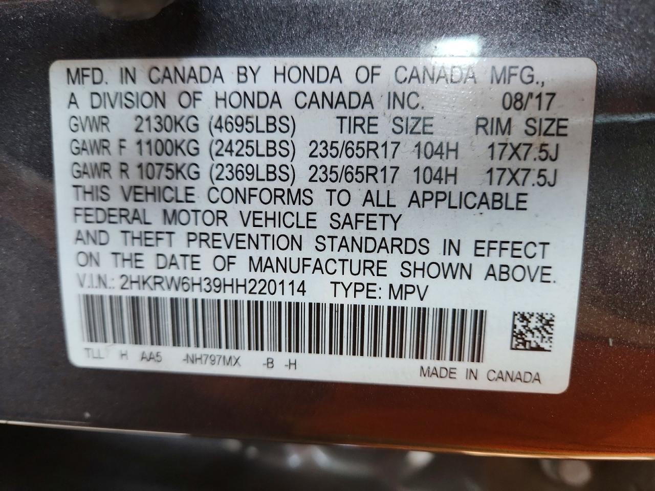 2017 Honda Cr-V Lx - zdjęcie 14
