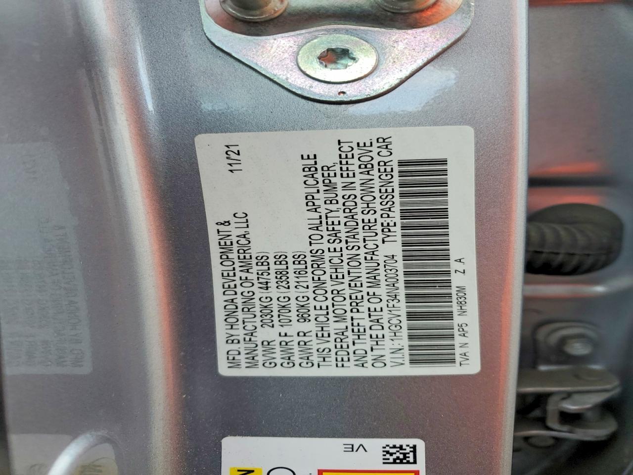 2022 Honda Accord Sport - zdjęcie 13