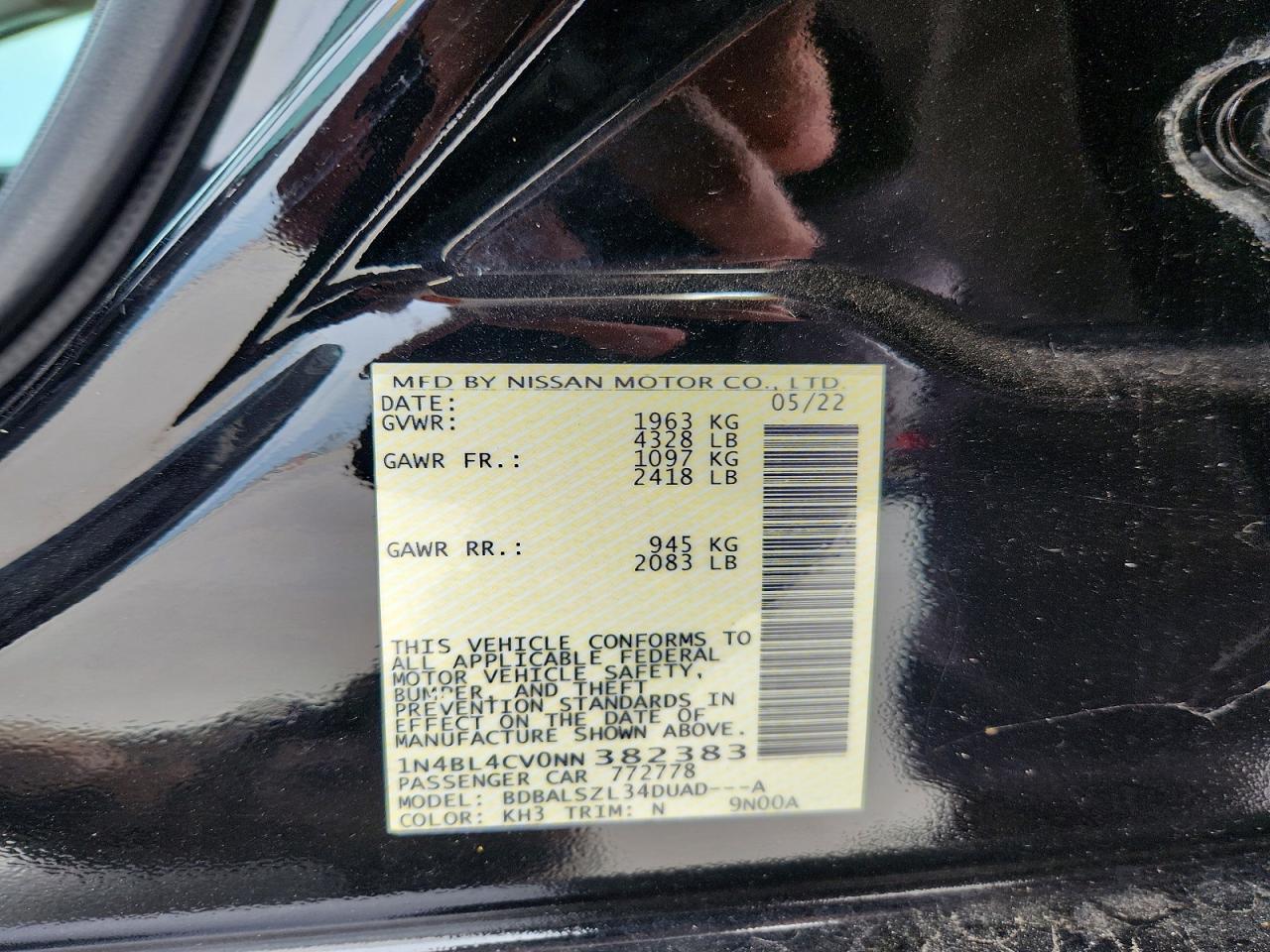 2022 Nissan Altima Sr - zdjęcie 13