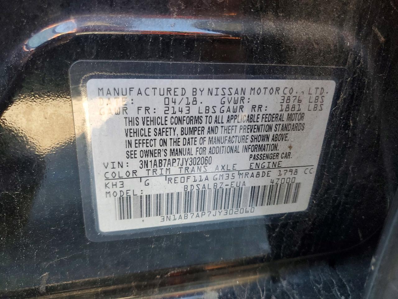 2018 Nissan Sentra S - zdjęcie 12