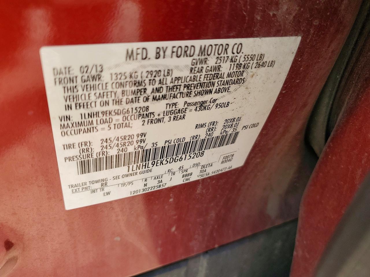 2013 Lincoln Mks - zdjęcie 12