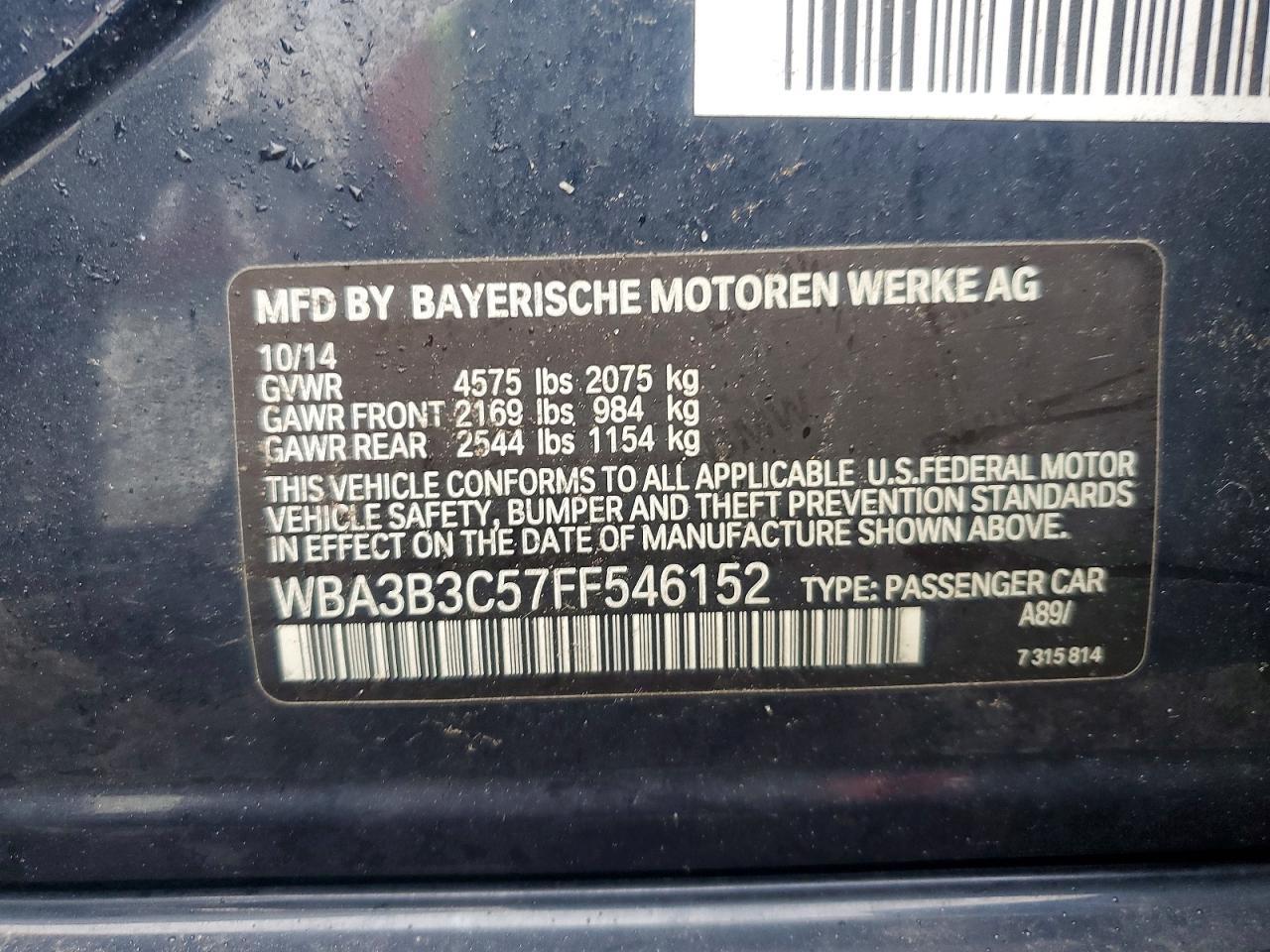 2015 BMW Seria 3 328i - zdjęcie 12