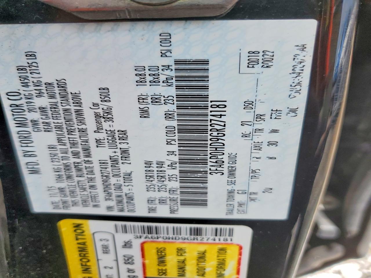 2016 Ford Fusion Se - zdjęcie 12