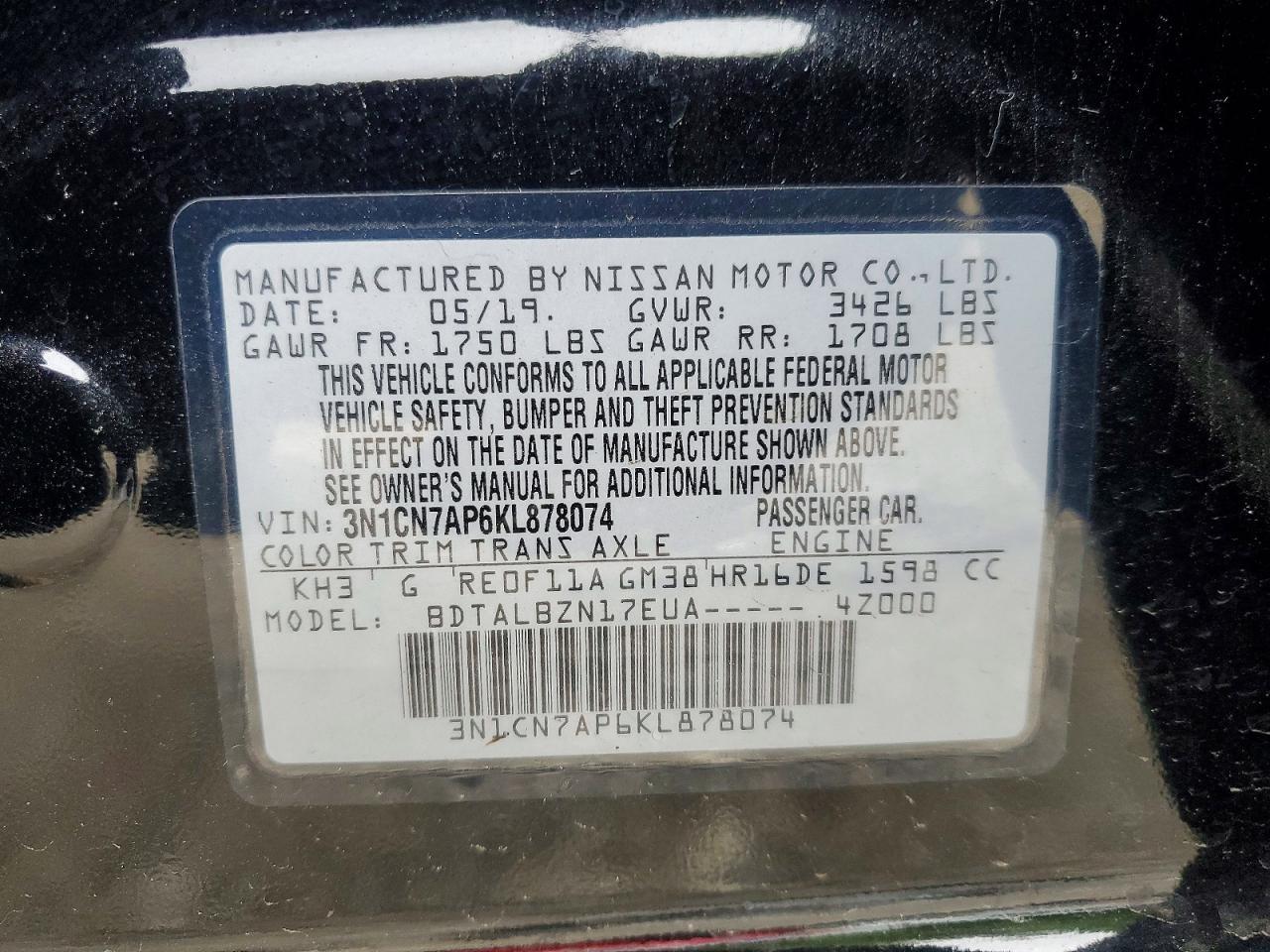 2019 Nissan Versa - zdjęcie 13