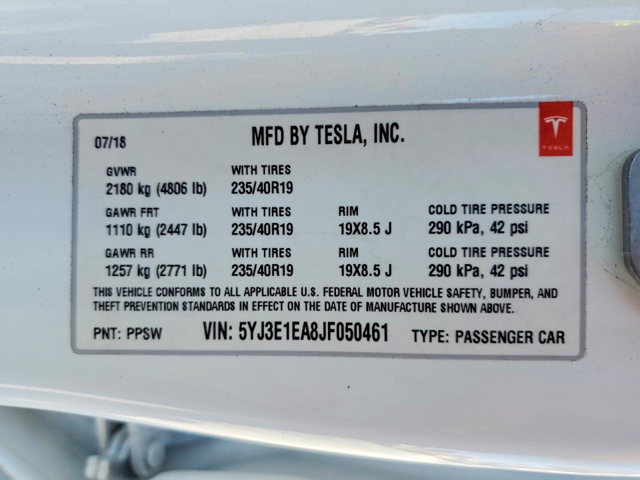 2018 Tesla Model 3 - zdjęcie 12