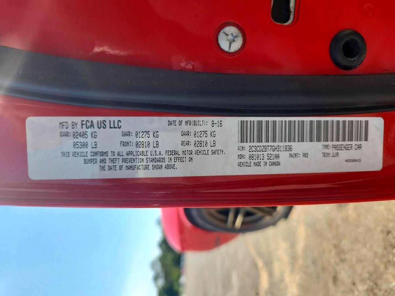 2016 Dodge Challenger R - zdjęcie 12