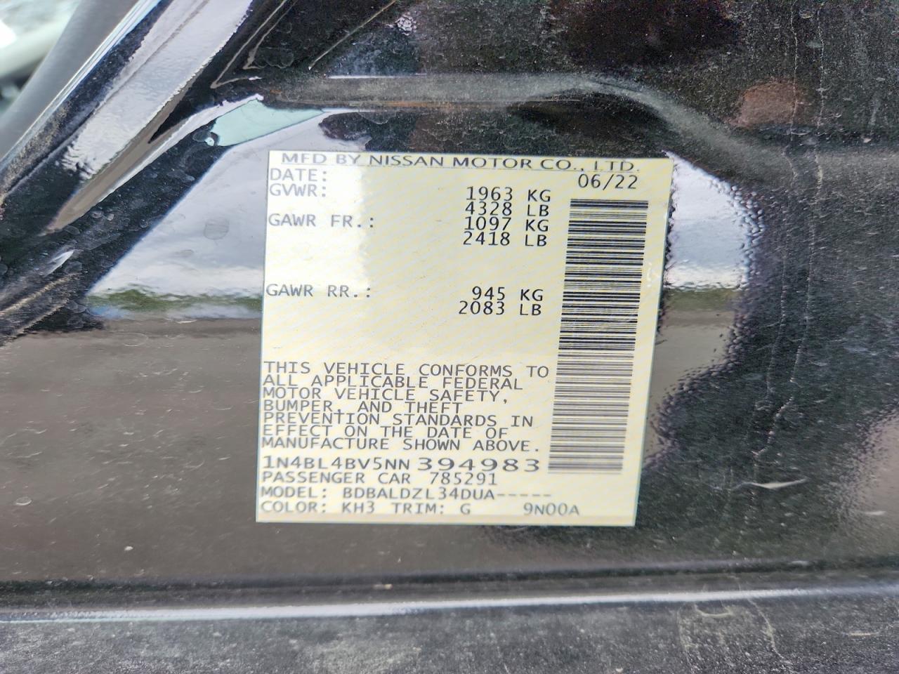 2022 Nissan Altima S - zdjęcie 12