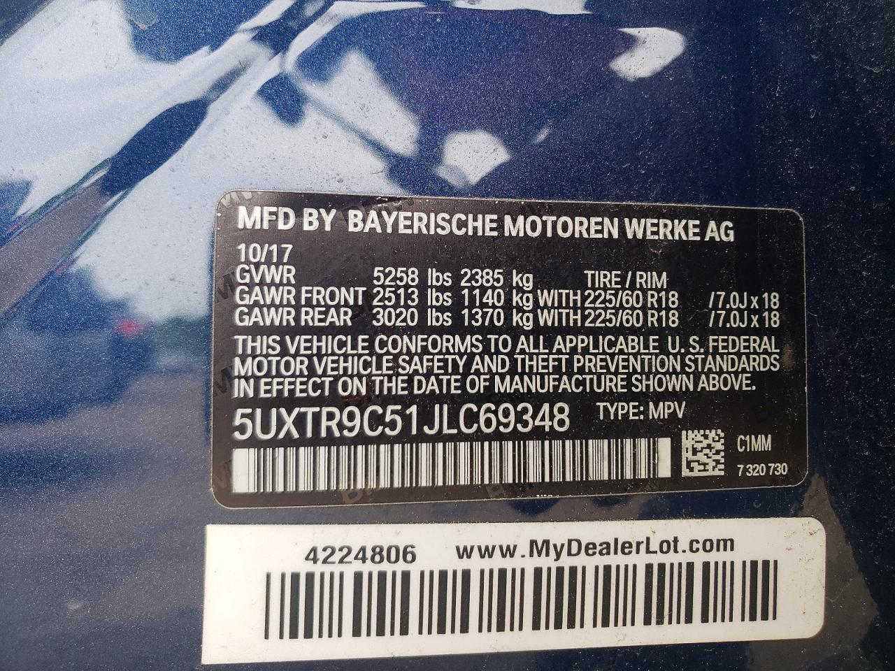 2018 BMW X3 xDrive30I - zdjęcie 13