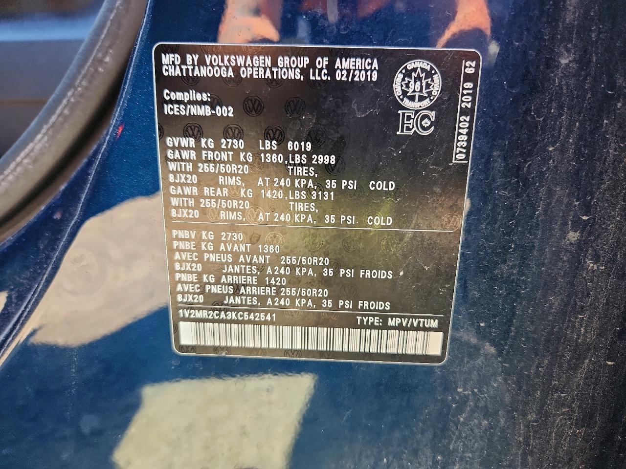 2019 Volkswagen Atlas Sel - zdjęcie 14