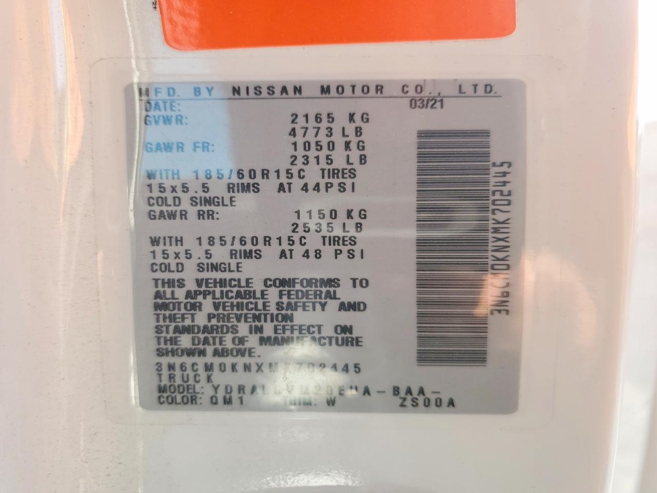 2021 Nissan Nv200 Sv - zdjęcie 13