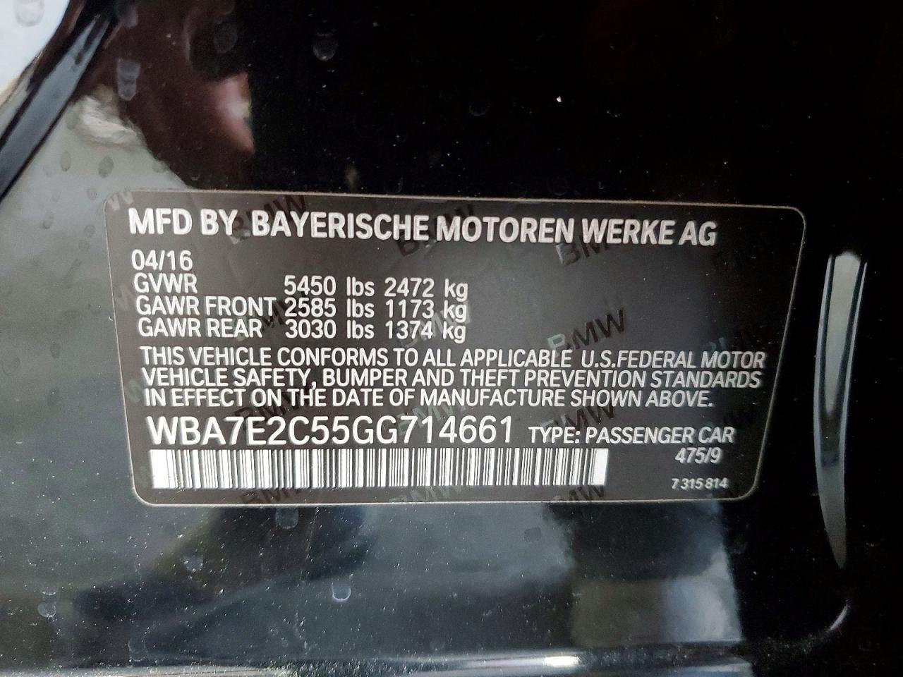 2016 BMW 740 I - zdjęcie 12