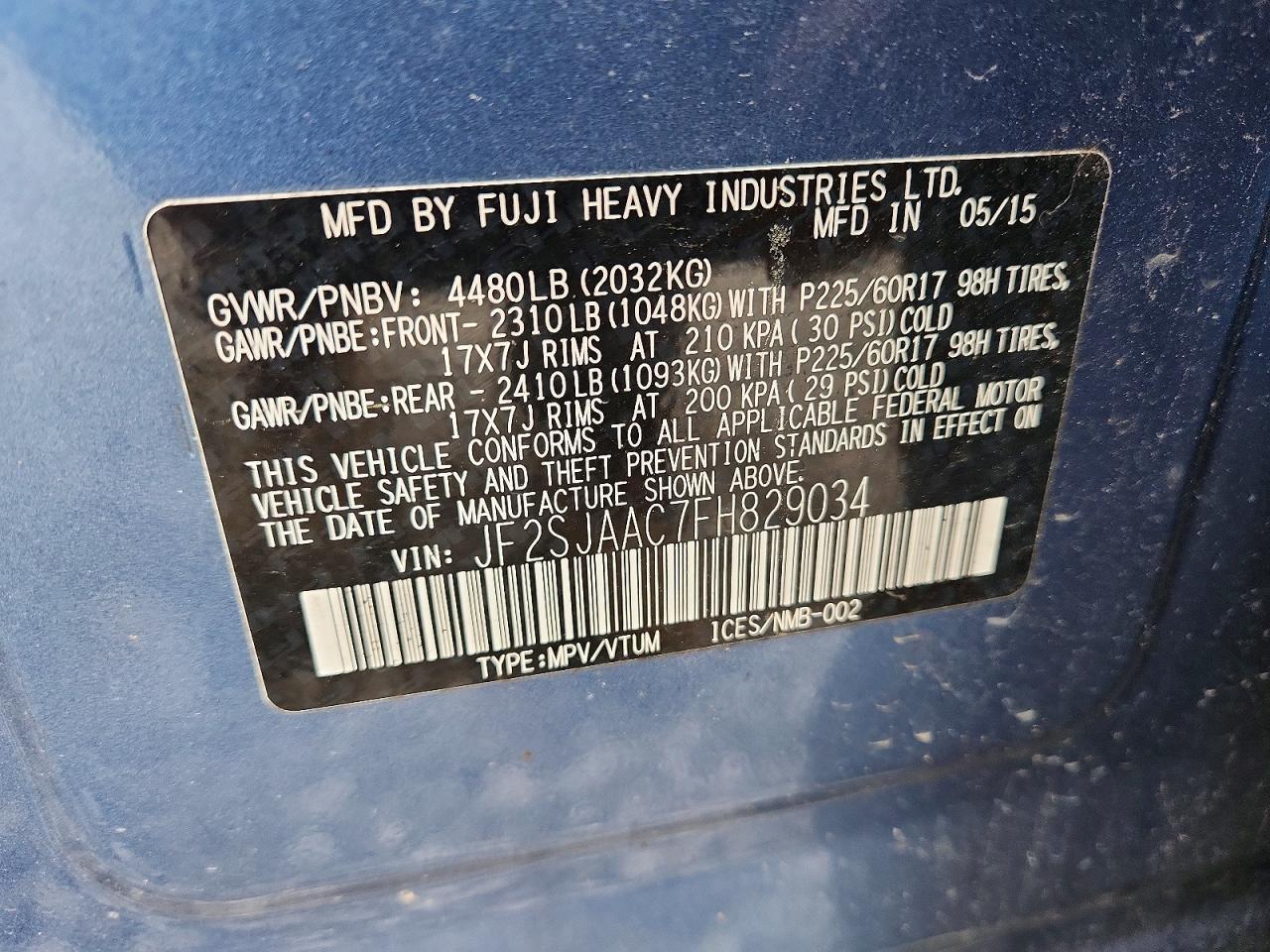 2015 Subaru Forester 2.5I - zdjęcie 13