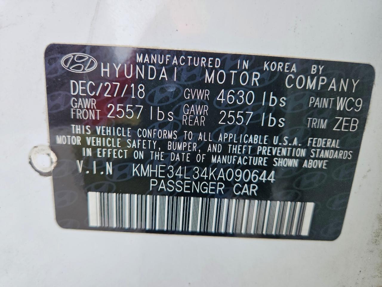 2019 Hyundai Sonata Hybrid Limited - zdjęcie 13