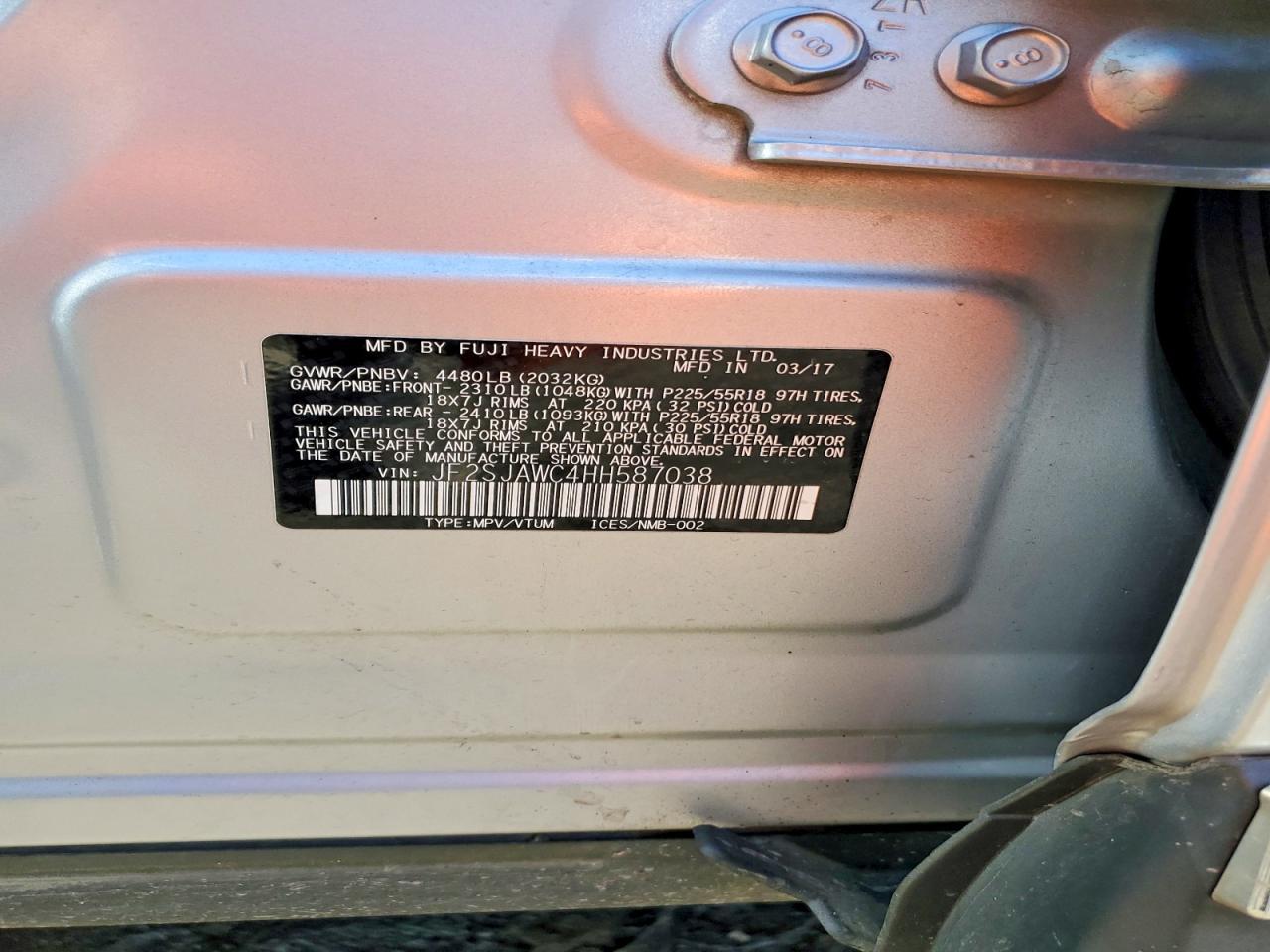 2017 Subaru Forester 2.5I Touring - zdjęcie 14