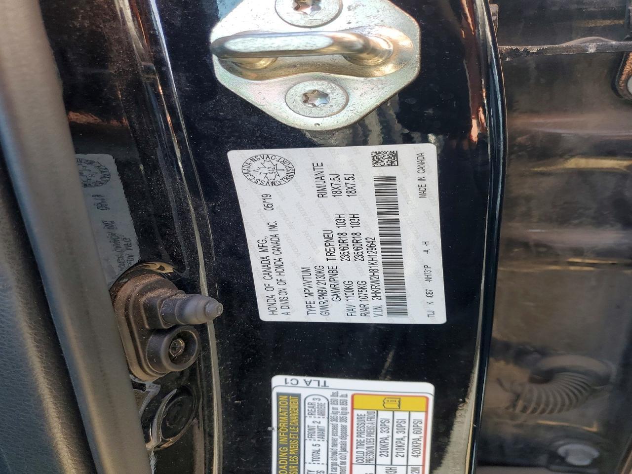 2019 Honda Cr-V Exl - zdjęcie 14