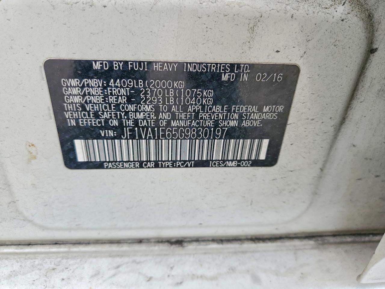 2016 Subaru Wrx Premium - zdjęcie 12