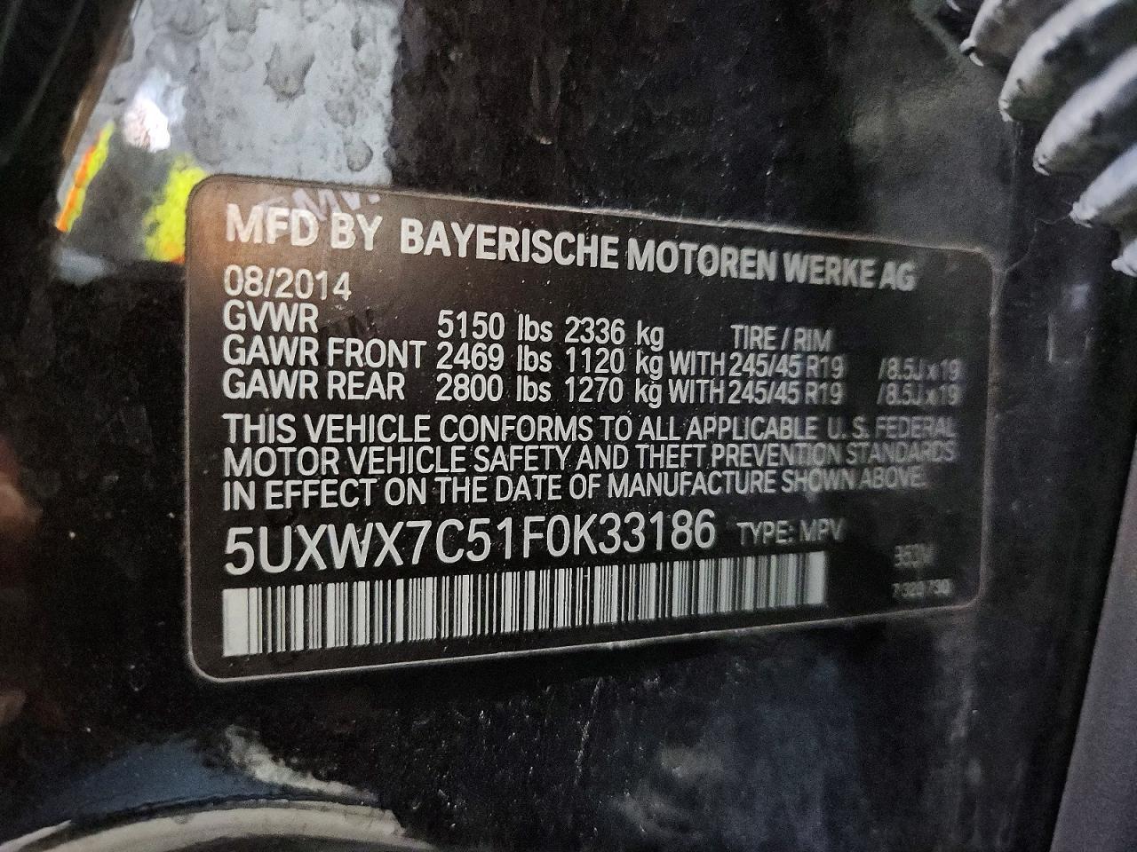 2015 BMW X3 xDrive35I - zdjęcie 13
